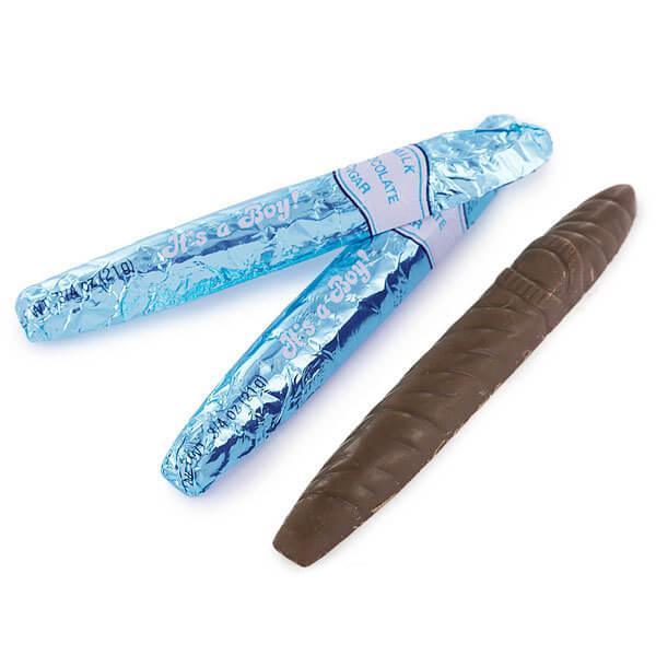 Madelaine Foiled Milk Chocolate Cigars - Boy: 24-Piece Box - Candy Warehouse