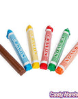 Madelaine Foiled Milk Chocolate Crayons 5-Packs: 24-Piece Box - Candy Warehouse