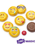 Madelaine Foiled Milk Chocolate Emoji Candy Rounds: 5LB Bag - Candy Warehouse