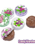 Madelaine Foiled Milk Chocolate Flower Wafers - Violets: 5LB Bag