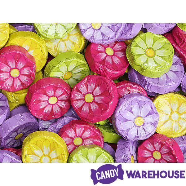 Madelaine Foiled Milk Chocolate Gerbera Daisies: 5LB Bag - Candy Warehouse