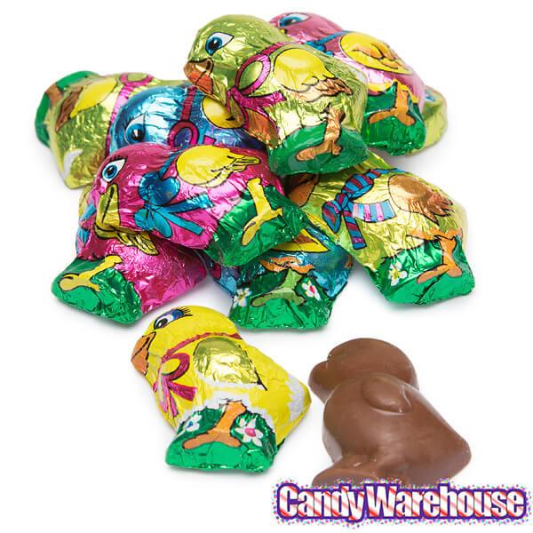 Madelaine Foiled Milk Chocolate Mini Easter Chicks: 5LB Box - Candy Warehouse