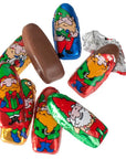 Madelaine Foiled Milk Chocolate Mini Santas & Elves Christmas Candy: 5LB Bag