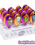 Madelaine Foiled Milk Chocolate Monster Pops: 24-Piece Display - Candy Warehouse