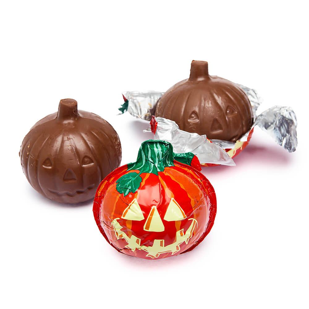 Madelaine Foiled Milk Chocolate Pumpkins - Jumbo: 24-Piece Display - Candy Warehouse