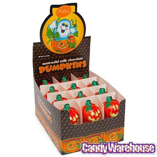 Madelaine Foiled Milk Chocolate Pumpkins - Jumbo: 24-Piece Display - Candy Warehouse