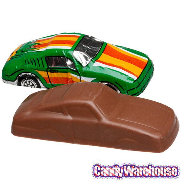 Madelaine Foiled Milk Chocolate Race Cars: 60-Piece Display - Candy Warehouse