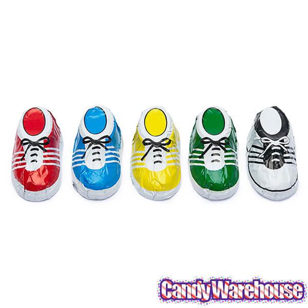 Madelaine Foiled Milk Chocolate Sneakers Candy: 64-Piece Box - Candy Warehouse