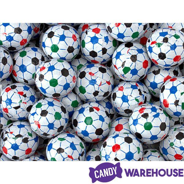 Madelaine Foiled Milk Chocolate Soccer Balls: 5LB Bag - Candy Warehouse