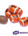 Madelaine Foiled Milk Chocolate Sports Balls 2-Ounce Mesh Bags - Football: 24-Piece Tub - Candy Warehouse