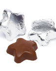 Madelaine Foiled Milk Chocolate Stars - Silver: 5LB Bag