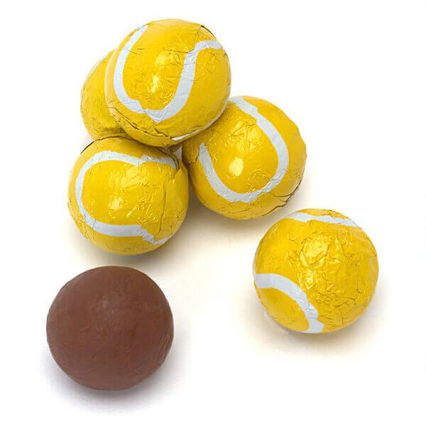 Madelaine Foiled Milk Chocolate Tennis Balls: 5LB Bag - Candy Warehouse