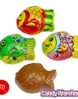 Madelaine Foiled Milk Chocolate Tropical Fish 2-Ounce Mesh Bags: 24-Piece Tub