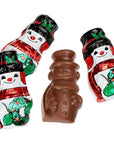 Madelaine Foiled Mini Milk Chocolate Snowmen: 5LB Bag - Candy Warehouse