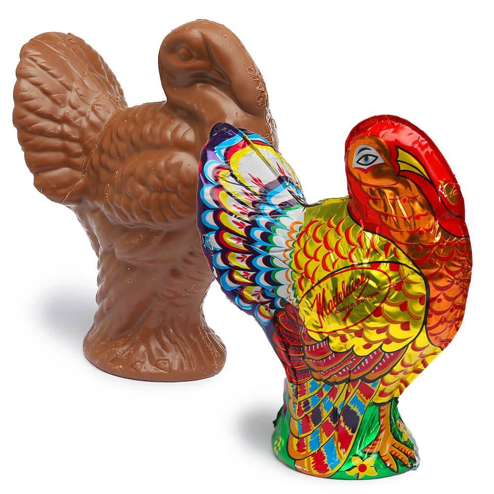 Madelaine Foiled Semi-Solid 8-Ounce Milk Chocolate Turkey - Candy Warehouse