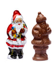 Madelaine Foiled Semi-Solid Milk Chocolate Santas: 12-Piece Display