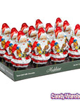 Madelaine Foiled Semi-Solid Milk Chocolate Santas: 12-Piece Display