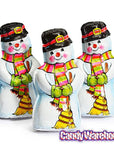 Madelaine Foiled Semi-Solid Milk Chocolate Snowmen: 12-Piece Display