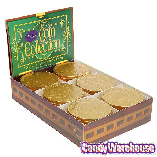 Madelaine Gold Foiled Buffalo Giant Milk Chocolate Coins: 60-Piece Box - Candy Warehouse