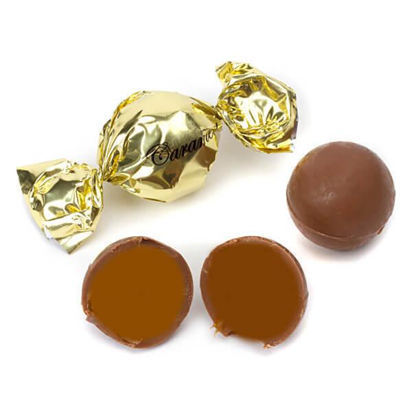 Madelaine Gold Foiled Caramel Filled Chocolate Truffles: 30-Piece Tub ...