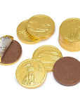 Madelaine Gold Foiled Milk Chocolate Coins - Medium: 5LB Bag