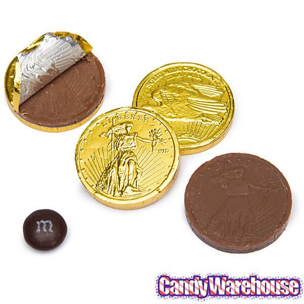 Madelaine Gold Foiled Milk Chocolate Coins - Medium: 5LB Bag - Candy Warehouse