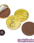 Madelaine Gold Foiled Milk Chocolate Coins - Medium: 5LB Bag