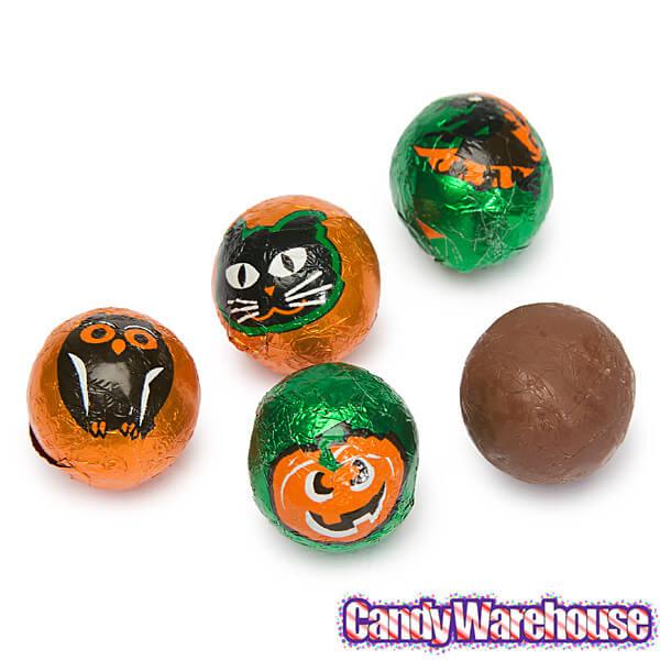 Madelaine Halloween Foiled Milk Chocolate Balls: 5LB Bag - Candy Warehouse