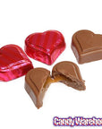 Madelaine Pink and Red Foiled Caramel Filled Chocolate Hearts: 40-Piece Tub - Candy Warehouse