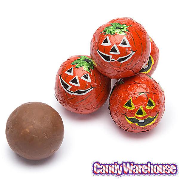 Madelaine Pumpkin Foiled Crisp Chocolate Balls: 5LB Bag