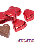 Madelaine Red Foiled Milk Chocolate Hearts: 5LB Box - Candy Warehouse