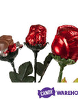 Madelaine Red Foiled Milk Chocolate Roses Bouquet: 12-Piece Florist Box - Candy Warehouse