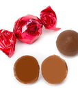 Madelaine Red Foiled Milk Chocolate Truffles: 30-Piece Tub - Candy Warehouse