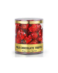 Madelaine Red Foiled Milk Chocolate Truffles: 30-Piece Tub - Candy Warehouse