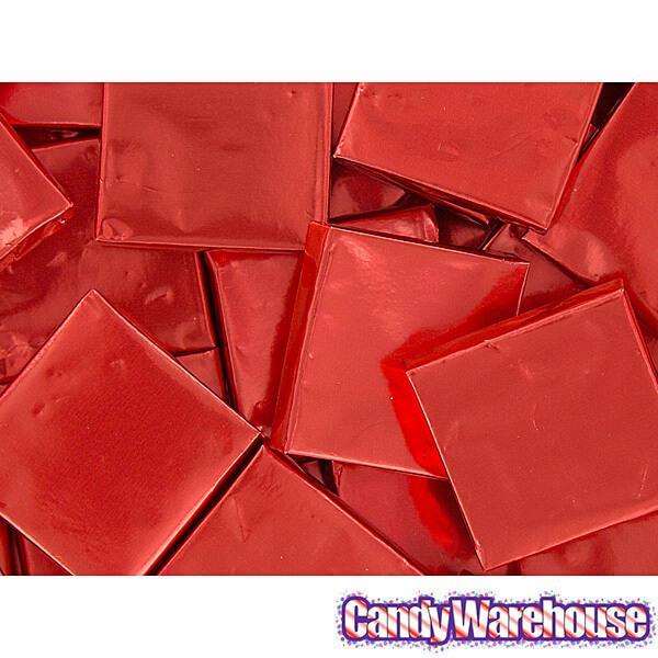 Madelaine Red Foiled Mint Dark Chocolate Squares: 5LB Box - Candy Warehouse