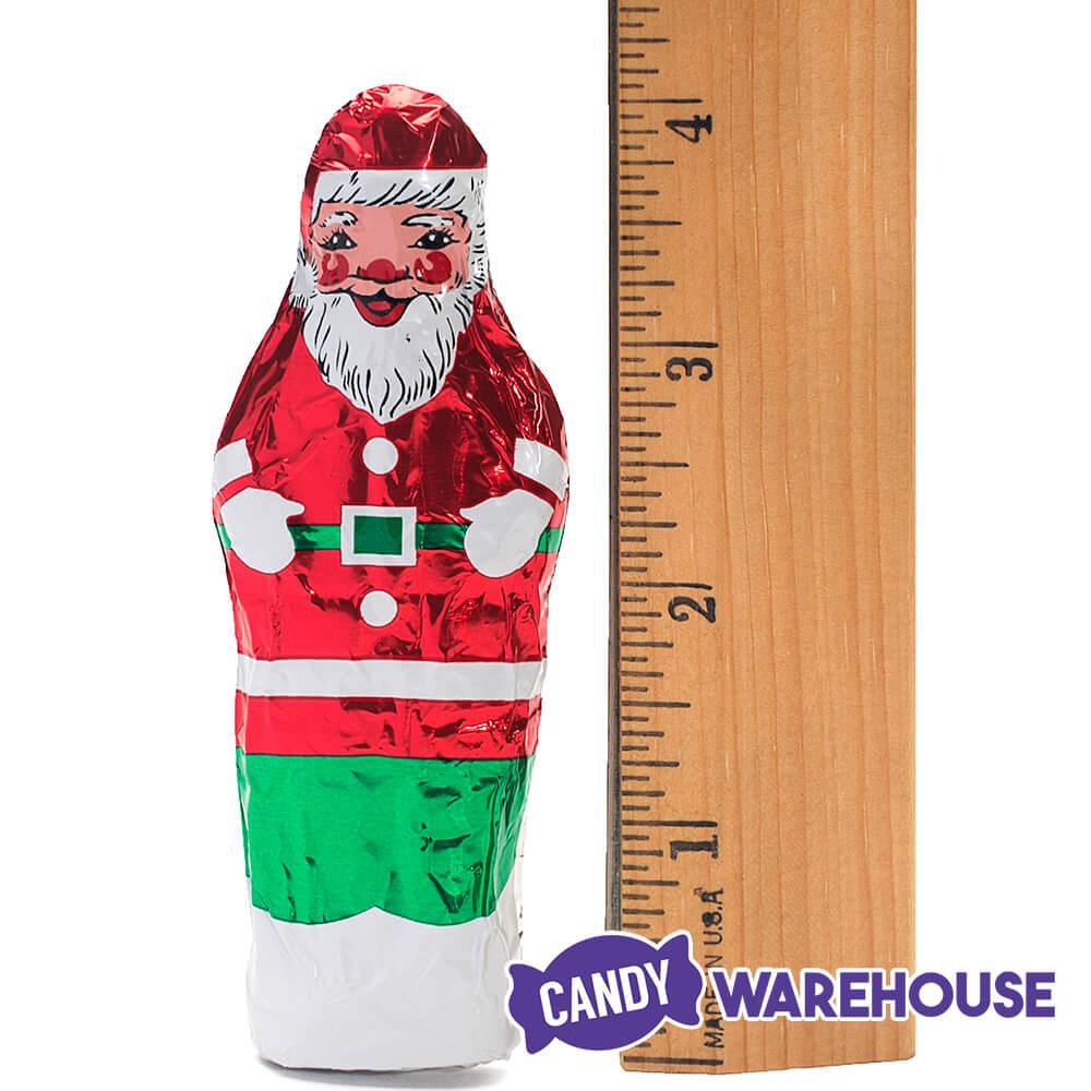 Madelaine Santa Foiled 3/4-Ounce Milk Chocolate Ornaments: 60-Piece Display - Candy Warehouse