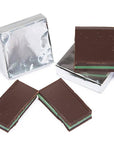 Madelaine Silver Foiled Mint Truffle Dark Chocolate Squares: 5LB Box - Candy Warehouse