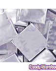 Madelaine Silver Foiled Mint Truffle Dark Chocolate Squares: 5LB Box - Candy Warehouse