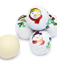 Madelaine Snowmen Foiled White Chocolate Balls: 5LB Bag