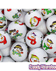 Madelaine Snowmen Foiled White Chocolate Balls: 5LB Bag