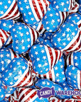 Madelaine USA Flag Foiled Milk Chocolate Hearts: 5LB Box