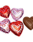 Madelaine Valentine Foiled Large Milk Chocolate Hearts: 60-Piece Box - Candy Warehouse