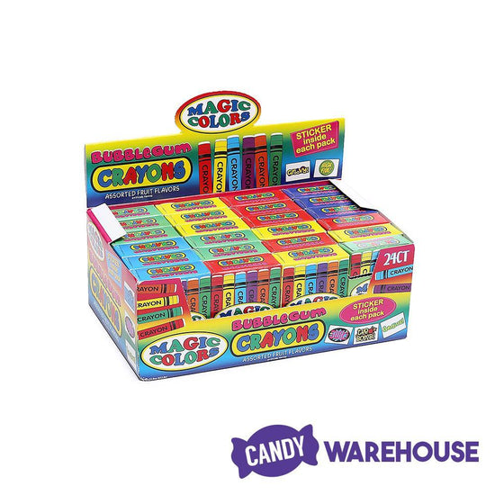 Magic Colors Bubble Gum Crayons Packs 24 Piece Box Candy Warehouse   Magic Colors Bubble Gum Crayons Packs 24 Piece Box Candy Warehouse 2 550x 