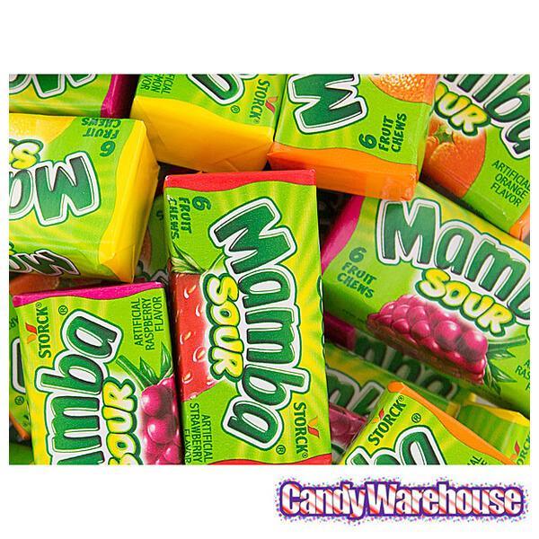 Mamba Fruit Chews Candy 6-Packs - Sour: 48-Piece Box - Candy Warehouse