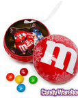 M&M's Candy Filled Tin Christmas Ornaments: 12-Piece Display - Candy Warehouse