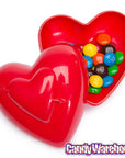 M&M's Candy Filled Valentine Heart Tins: 12-Piece Display - Candy Warehouse