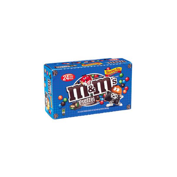 M&M's Candy King Size Packs - Pretzel: 24-Piece Box - Candy Warehouse