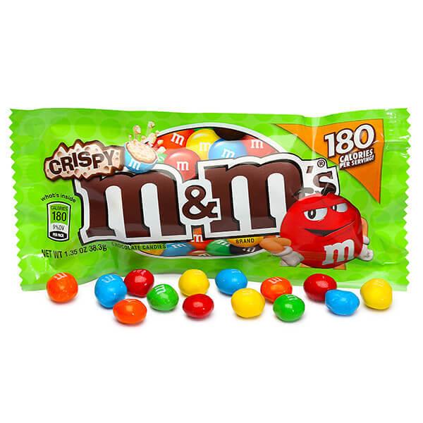 M&M's Candy Packets - Crispy: 24-Piece Box - Candy Warehouse