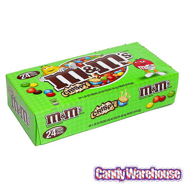 M&M's Candy Packets - Crispy: 24-Piece Box - Candy Warehouse