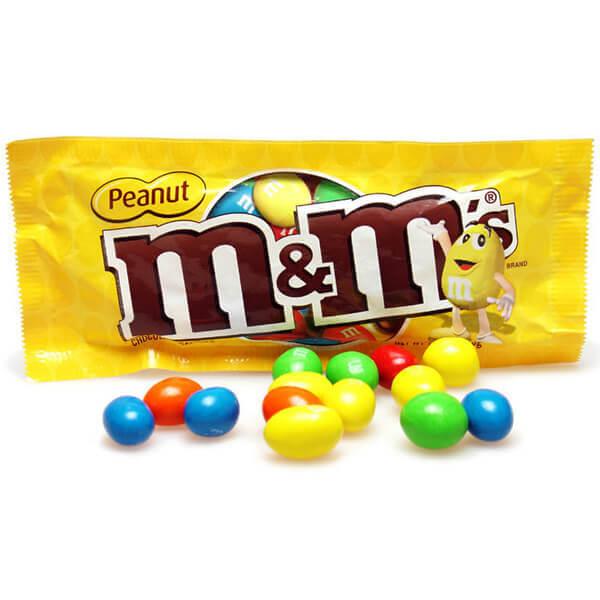 M&amp;M&#39;s Candy Packs - Peanut: 48-Piece Box - Candy Warehouse